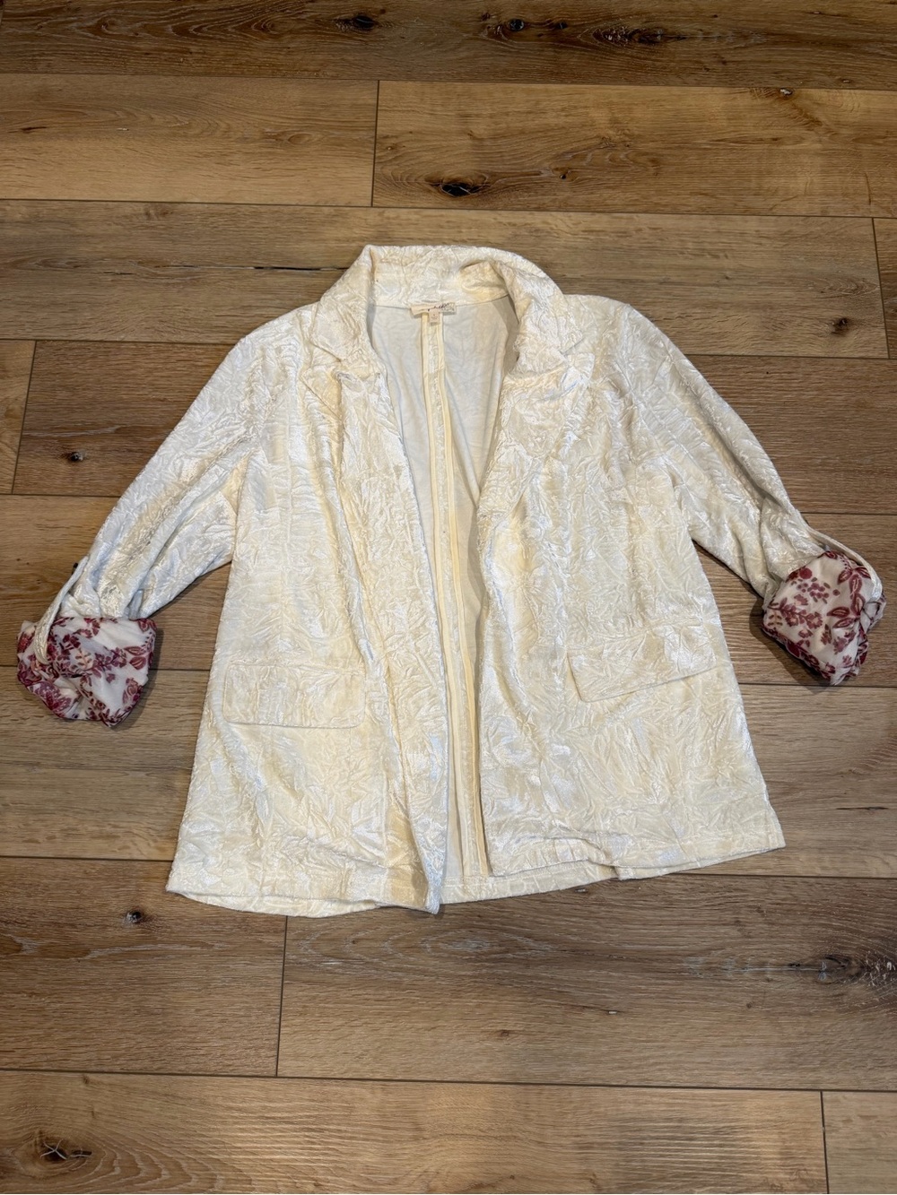 Mystree Women’s Cream Textured Blazer